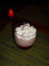 Milk-shake banane, framboises �cras�es au sucre