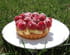 Tartelettes aux sabl�s bretons, coco aux framboises