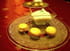 Cr�me de chou-fleur et macaron glac� � la mangue