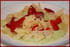 Tagliatelles de cr�pes, fraises et sauce pistache