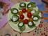 Billes de fromage en ruban de concombre