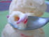 Glace citron aux morceaux de fraises s�ch�es