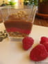Verrines � la cr�me de chocolat au lait et framboises