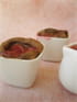 Fondants au chocolat au lait et pur�e de fraises