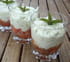Verrine de ch�vre frais, courgette et tomates