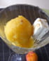 Sorbet � l�abricot et �clats de nougat