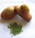 Madeleines au beurre sal� et au th� matcha