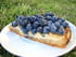 Tarte noisettes au citron vert et aux myrtilles