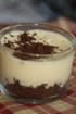 Mousse � la vanille sur sabl�s au chocolat