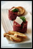Tartare revisit� de b�uf Angus au vieux parmesan