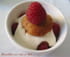 Coupelles cr�meuses framboises, chocolat marrons