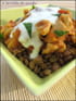 Curry de poulet aux lentilles blondes