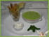 Velout� de courgettes au ch�vre frais et ses tuiles