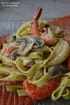 Tagliatelles aux crevettes � la sauce safran�e