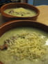 Soupe de brocoli gratin�e au canard confit