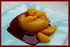 Aspics � l orange et coulis de framboises