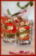 Verrine de poivrons et ch�vre marin�s