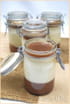 Panna cotta au ch�vre et chocolat blanc, gel�es de marron et d expresso
