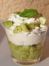 Verrine au thon en vert et blanc