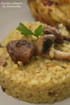Risotto safran� aux champignons et � l amande