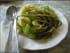 Spaghettis verts et courgette en spaghettis