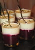 Verrine en rouge et blanc