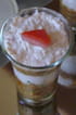 Verrine de mousse de jambon au pesto de tomates