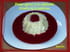 D�me glac� � la rhubarbe, coulis de framboise