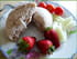 Petits pains vapeur ch�vre-fraise