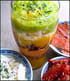 Verrine de polenta multicolore
