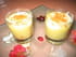 Verrine compote de rhubarbe, semoule au lait