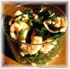 Salade d �pinards aux crevettes