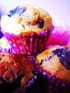 Muffins aux myrtilles et �clats de nougat
