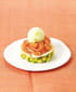 Millefeuille de saumon fum�, sorbet citron vert Carte d�Or�