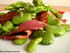 Salade de f�ves aux asperges et magret de canard