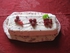 Pain de fruits rouges sauce framboise
