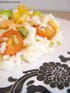 Salade de riz au saumon et pistaches, vinaigrette 