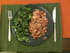 Eminc� de saumon et crevettes sur lit de pommes de terre
