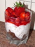 Verrines cookie, fraise et fromage blanc