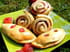 Chaussons brioch�s rhubarbe et fraise