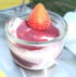 Mousse de fraises et coulis de fraises