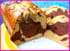Cake marbr� chocolat-caramel