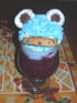 Monstre biscuit � la mousse de myrtilles