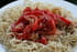 Poulet saut� au miel, poivrons et s�same