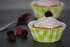 Cupcake coeur de confiture et cr�me l�g�re