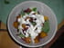 Salade ti�de de lardons � la mangue