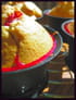 Muffins aux amandes au coeur de prune rouge