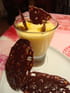 Cr�me tendre de mangue et tuiles de carambar