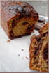 Quatres-quarts marbr� bananes, miel aux �pices et chocolat