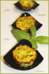 Petits flans courgette, curry et feta